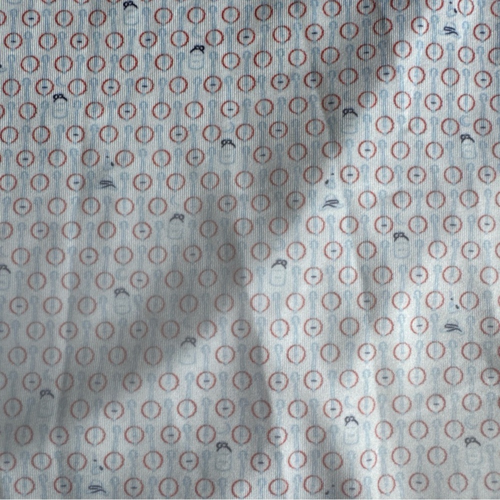 Peter Millar Light Gray Patterned Polo Shirt - image 2